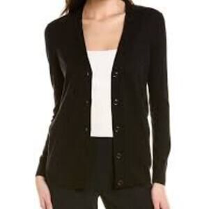 THEROY BLACK KNIT CARDIGAN SIZE MED